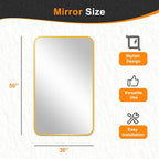 Delma Bathroom Vanity Mirror, High-Definition Bathroom Mirror, Versatile - Image 5