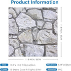 COMSTICKC 3D Faux Stone Wall Panel Peel and Stick Wall Covering, Not Real Stone - Image 5
