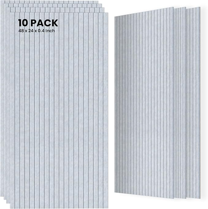 10 Pack Sound Proof Panels for Walls, 47.2 x 23.6 x 0.35 Inch Sound Deadening by TO-TH