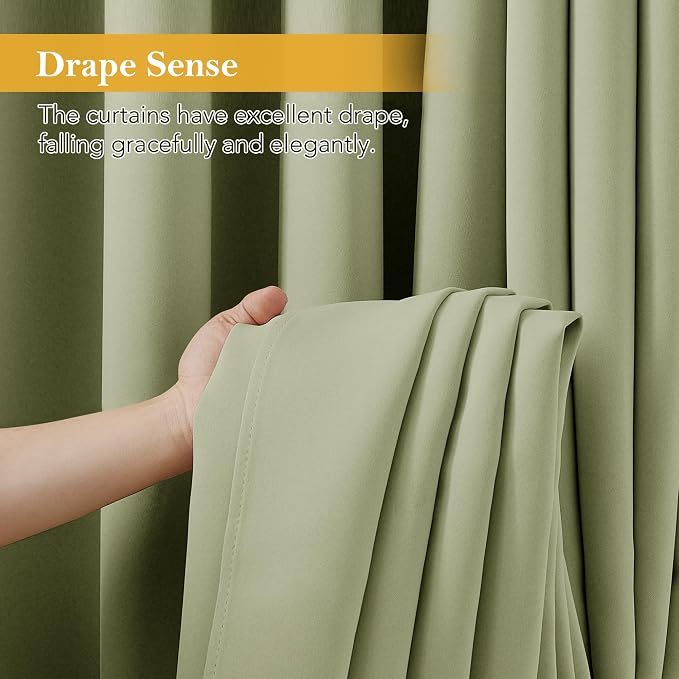 RYB HOME Blackout Thermal Insulated Curtains, Portable Curtain - Image 6