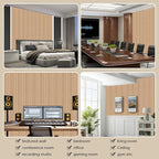 16-Pack 3D Soundproof Slat Wall Panels, Modern Faux Wood Wall Cladding - Image 7
