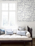 Timeet Floral Peel and Stick Wallpaper 16" x 197" White and Purple Wallpaper - Image 4