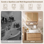 INNOD Rattan Bathroom Wall Cabinet - Image 4