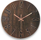 AIRUIFU Wall Clock 12 Inch Non-Ticking Silent Battery Operated Round Wall Clock by AIRUIFU