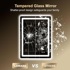 LED Bathroom Mirror, Smart Anti-Fog, Stepless Dimmable - Image 7