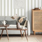 Guvana 17.7"x472" Striped Wallpaper Brown and White Contact Paper Brown - Image 2