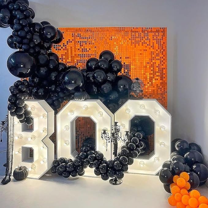 COKAOBE Orange Shimmer Wall Backdrop, Photo Backdrops - Image 6
