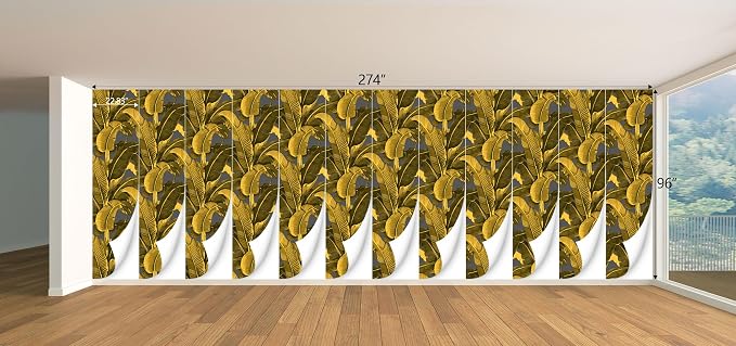 Vintage Gold Banana Leaf Bathroom wallpeper Living Room Bedroom Tropical Plant - Image 4