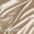 NICETOWN Beige Velvet Room Darkening Curtains, Home Decor Light Blocking - Image 2