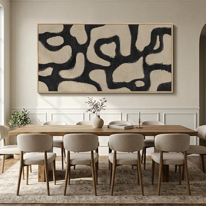 Oversized Framed Abstract Horizontal Wall Art - Image 4