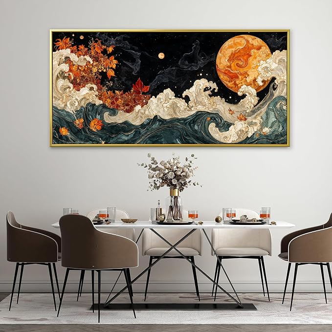 Large Wall Art For Living Room Gold Framed Wall Art Prints Boho Abstract - Image 4
