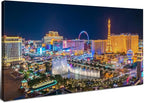 Las Vegas Skyline Wall Art American Cityscape Wall Decor City Night View Canvas by HOME
