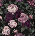 Purple Pink Rose Wallpaper Peel and Stick Vintage Floral Contact Paper 17.5in by Laatse