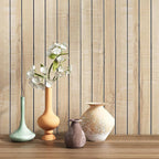 VEELIKE Sand Birch Wood Wall Panels Peel and Stick Distressed Wood Grain Slat - Image 4