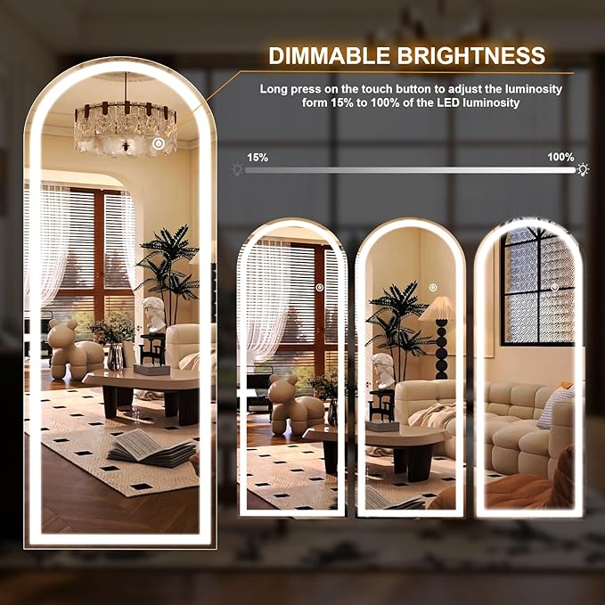Easly 21"x56" Arched Full Length Mirror - Image 6