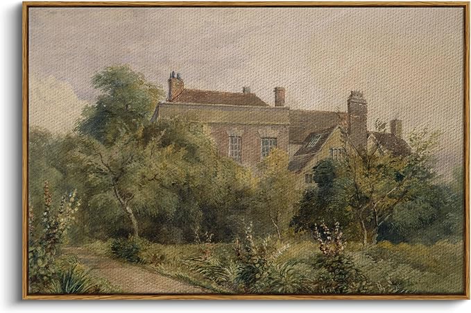 InSimSea Framed Canvas Wall Art Vintage Decor, Home Decor Classical Scenery by InSimSeaArt