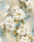 Floral Wallpaper Peel and Stick Vintage Beige Flowers Contact Paper Vinyl by Laatse