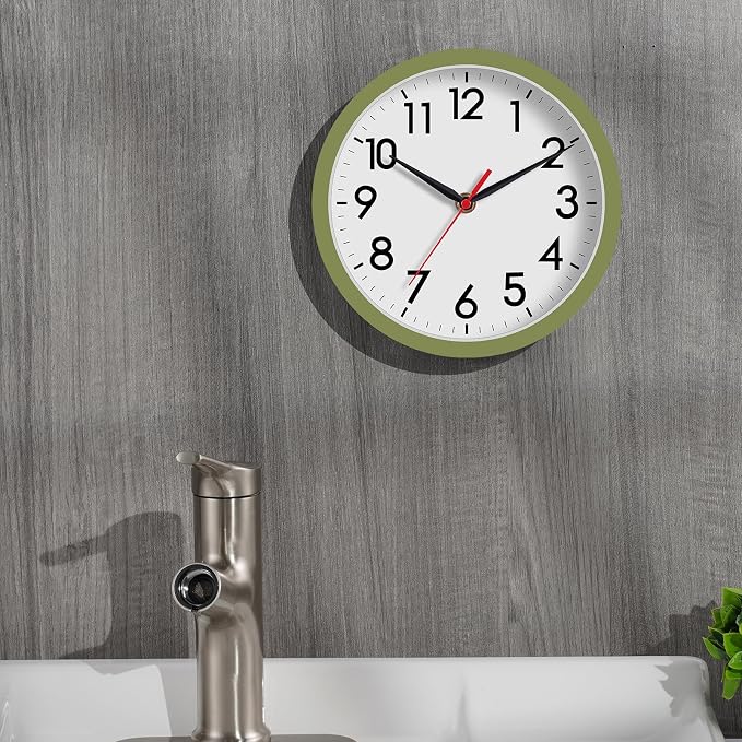 AKCISOT Wall Clock 8 Inch Silent Non-Ticking Modern Clocks Battery Operated - Image 5