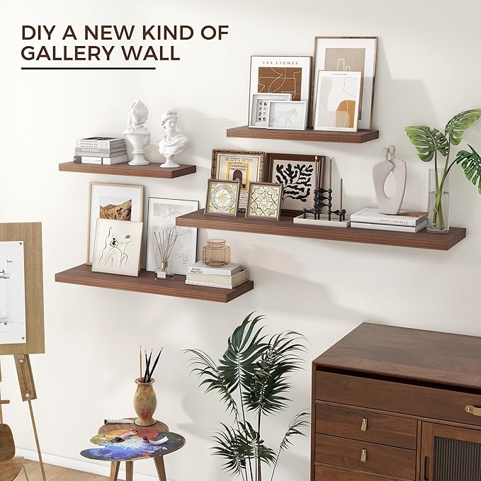 Venusmiles Floating Shelves for Wall 24 inch Long, Engineered Wood Wall Shelves - Image 3
