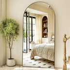 HARRITPURE 76"x34" Arched Full Length Mirror Free Standing Hanging Mounted - Image 6