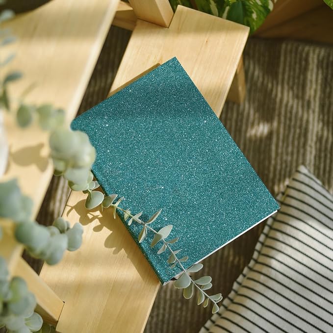 CRE8TIVE 8"x354" Teal Blue Glitter Wallpaper Stick and Peel Wall Border Fabric - Image 7