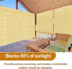 DoubleFill 2 Pcs Bamboo Shades Outdoor Reed Roll up Blinds 60" W x 72" H - Image 6
