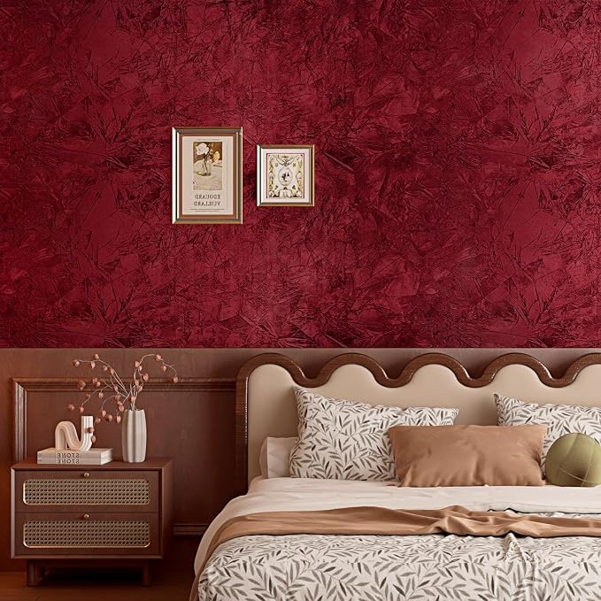 Wallercity Maroon Red Self Adhesive Velvet Drawer Liner Textured Red Velvet - Image 6