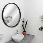 HBCY Creations Large Round Mirror, Living Room and More, Modern Minimalist - Image 2