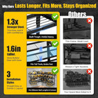 XLarge 64''W Power Tool Organizer Wall Mount | Modular&Corner-Fit 820lbs Garage - Image 5