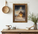 Vintage Nativity Scene Gold Framed Wall Art Birth of Jesus Christmas Christian - Image 2