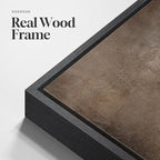 Framed Neutral Abstract Wall Art, Modern Brown Canvas Prints Artwork - Image 5