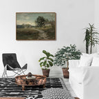 OIQArtOIQ Framed Vintage Landscape Wall Art French Country Cottage Natural - Image 6