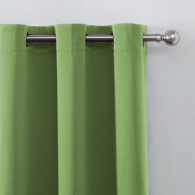 LEMOMO Light Green Thermal Blackout Curtains/52 x 72 Inch/Set of 2 Panels Room - Image 7