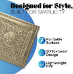 Art3d 12-Pack PVC Drop Ceiling Tiles, 2ft x 2ft - Image 3