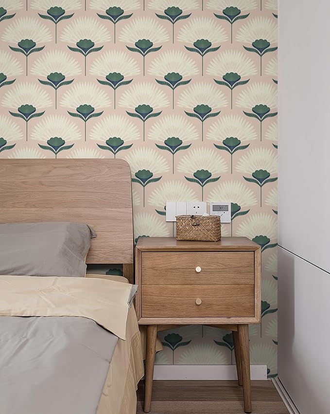 CiCiwind Vintage Wallpaper Peel and Stick Botanical Contact Paper Boho Wall - Image 3