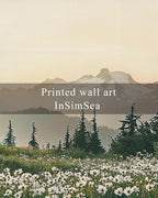 InSimSea Framed Canvas Wall Art, Vintage Floral Wildflowers Mountains Prints - Image 7
