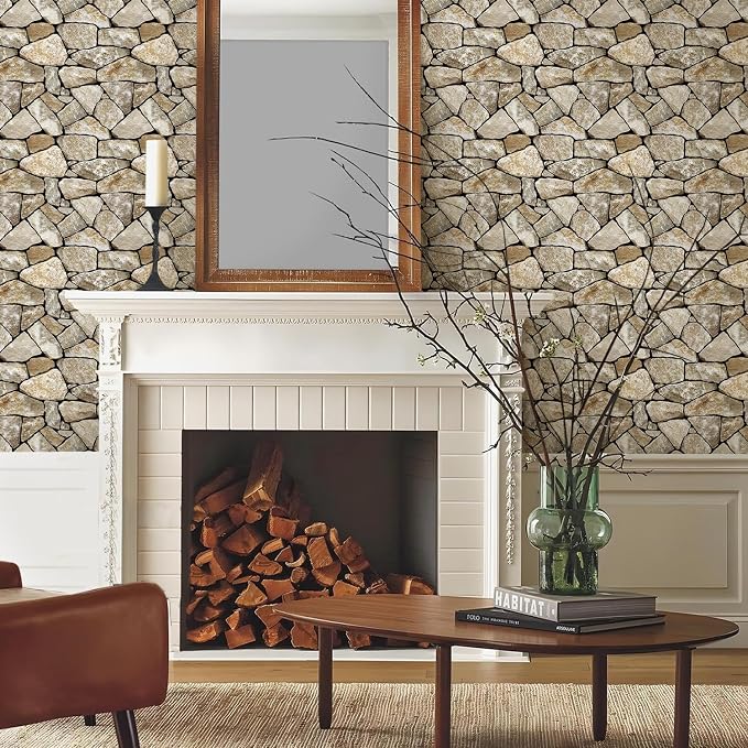 3D Peel and Stick Faux Stone Wall Panels 11.8" x 11.8" 10-Pack, Stone-Look Wall - Image 7