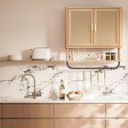 INNOD Rattan Bathroom Wall Cabinet - Image 8