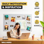 WALLHERO Office Cork Board, Tac Board, Large Felt Board, Wall Protector - Image 5
