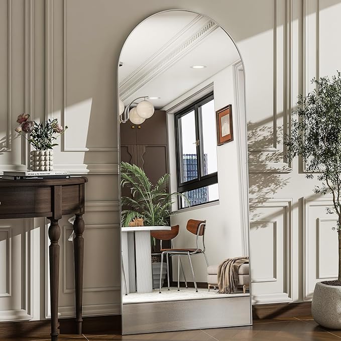57" x 20" Arched Full Length Mirror by WISSMILESHOME