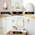SCWF-GZ 30x20 Arch Mirror Rectangle Wall Mounted Hanging or Against Wall Metal - Image 2