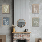 Framed Boho Wall Art Set of 4 for Wooded Minimalist Botanical Print Wall Art - Image 4
