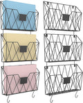 YBING Wall File Organizer Mesh Hanging Wall-mount Files Holder 6 Pack Hanging by YBING