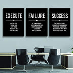Framed Canvas Wall Art Success Quote, Office Wall Art, Positive Motivational - Image 4
