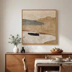 Framed Neutral Abstract Wall Art, Large Modern Canvas Prints Paintings Artwork - Image 4