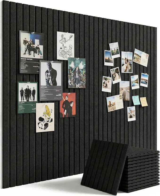 Aothia 12-Pack Felt Bulletin Board Tiles 48"x36", Modular Pin Board by AothiaSimpleNaturalUnique