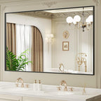 LOAAO Black Bathroom Mirror 60"X36" - Image 3