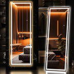 Hasipu Full Length Mirror with Lights, Full Body Dressing Standing, Hanging by Whatssuitableisthebest