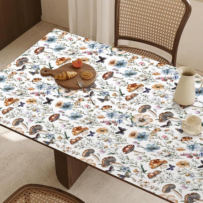 Froluya Mushroom Wallpaper Peel and Stick Vintage Floral Contact Paper 16.9" x - Image 9