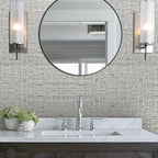 15.75"x787.4" Gray Grasscloth Wallpaper Peel and Stick Removable Textured Wall - Image 6